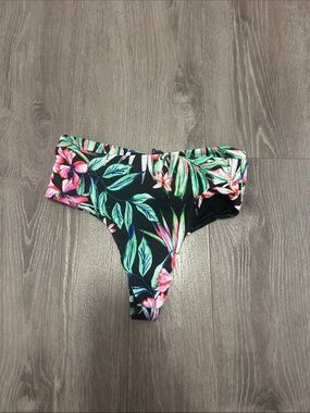 TiniBikini Black Tropical Floral Bikini Bottoms